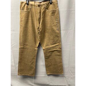 Express Men's Tan/ Vintage Twill Jeans Boot Cut Size 36x32 SKU 3407